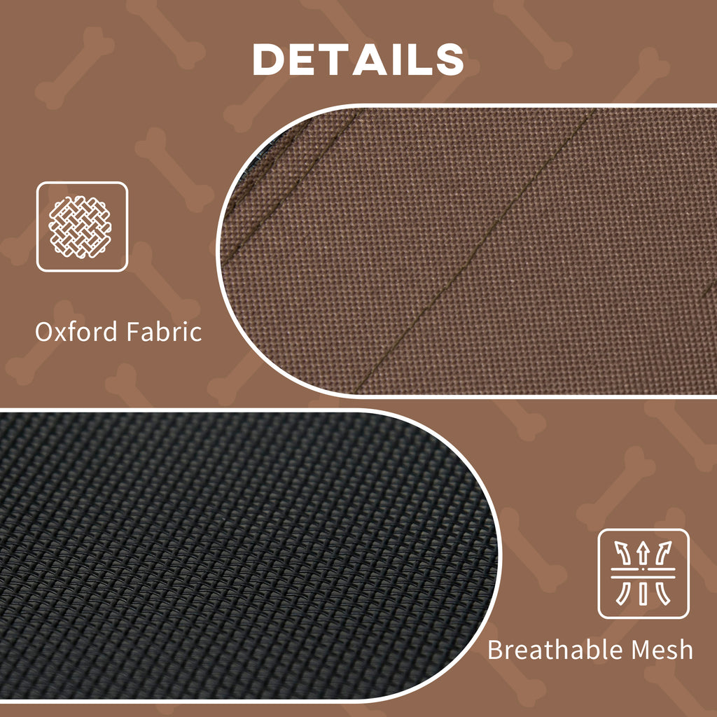 48" x 36" Elevated Portable Dog Cot Cooling Pet Bed with UV Protection Canopy Shade