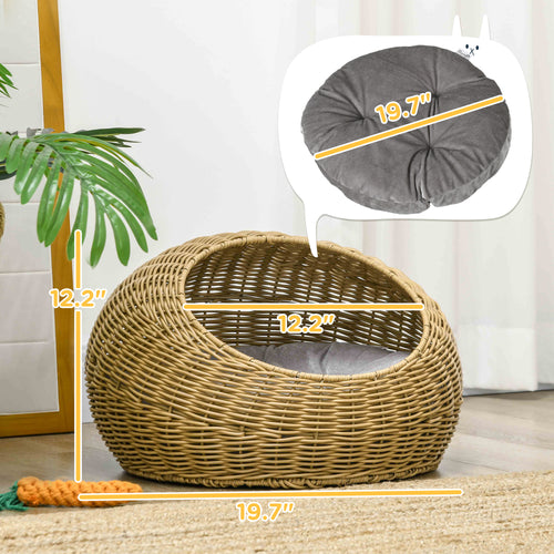 Cat Bed with Washable Cushion for Cats