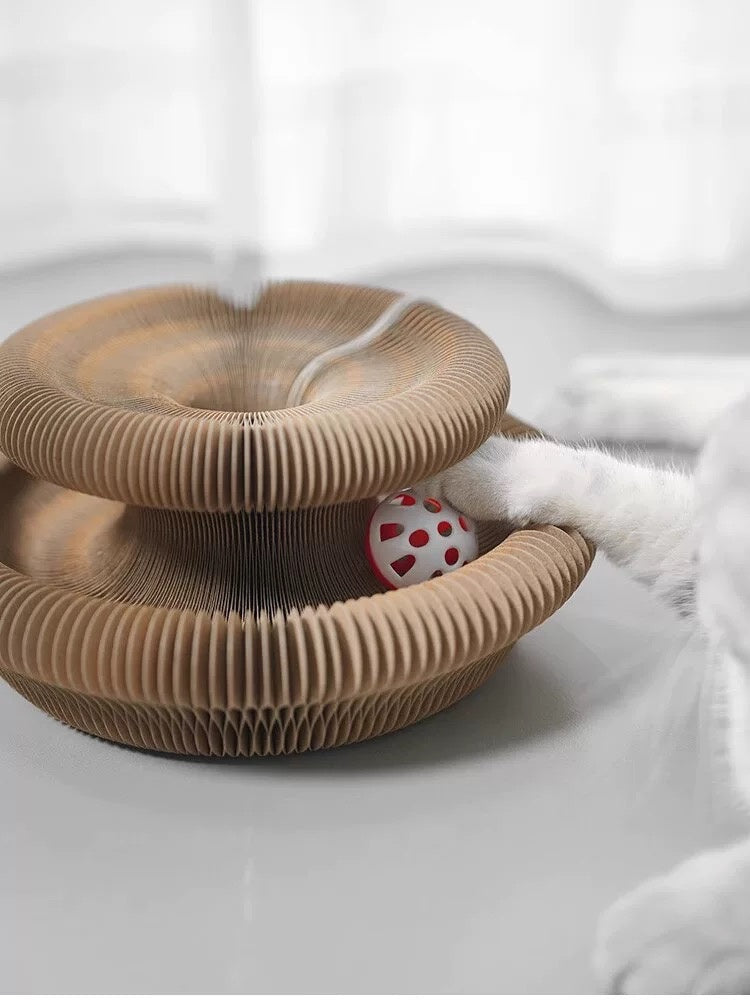 Folding Cat Scratcher, A Magical Foldable Toy