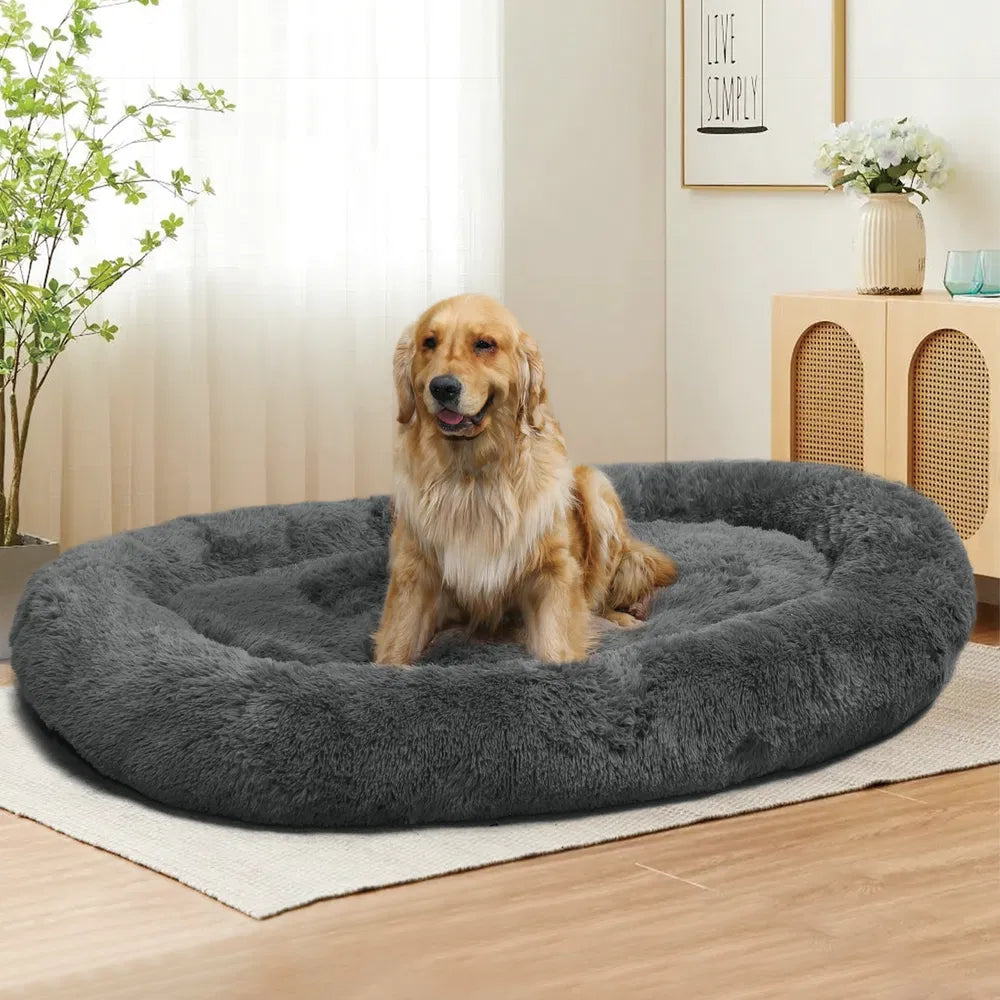 Large Dog Bed 67x43x8 Inches - Super Soft, Machine Washable & Portable With Handles, Non-Slip Bottom For Safety