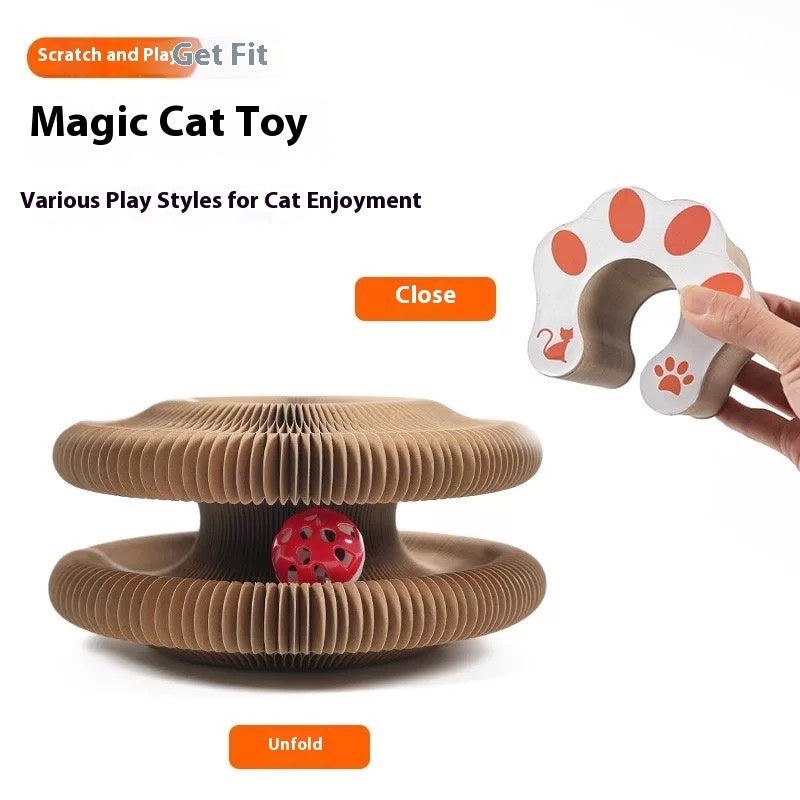 Folding Cat Scratcher, A Magical Foldable Toy
