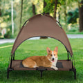 48" x 36" Elevated Portable Dog Cot Cooling Pet Bed with UV Protection Canopy Shade